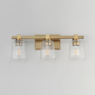 Maxim 21383 Cubos 3 Light 8" Tall Wall Sconce - Natural Aged Brass