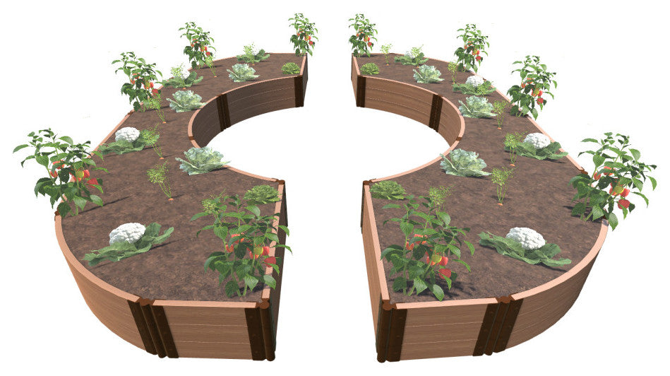 Classic Sienna 'Walk-Through Colosseum 14'x16'x16.5" Raised Garden Bed, 2"