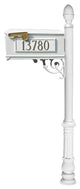 Mailbox Post System-Ornate Base, Pineapple Finial, White