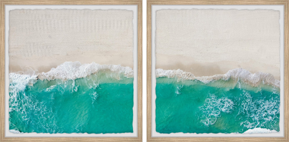 Beach and Sunshine Diptych, Set of 2, 12x12 Panels