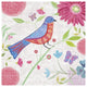 "Damask Floral and Bird II v2" Digital Paper Print by Farida Zaman, 38"x38"