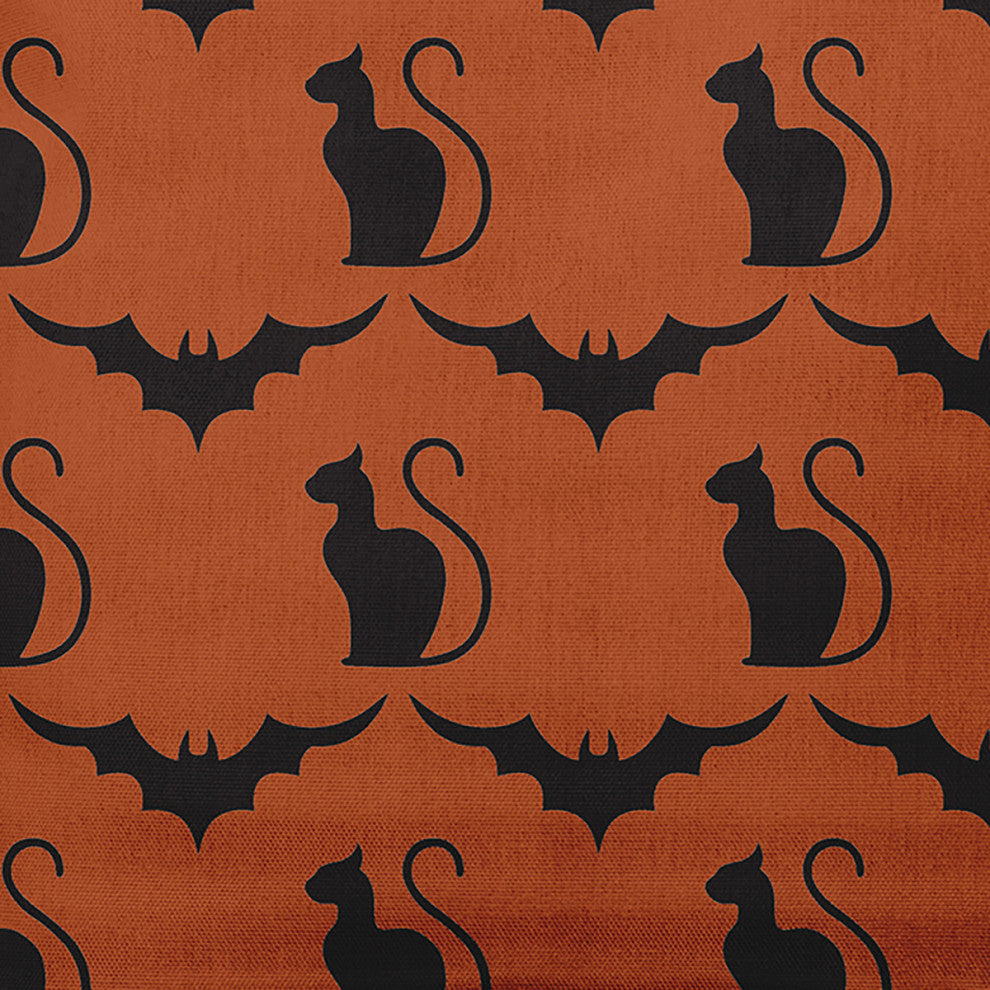 16" x 16" Cats and Bats Decorative Throw Pillow, Sienna