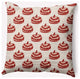 18" x 18" Patterned Pumpkins Indoor/Outdoor Polyester Throw Pillow, Maple Red