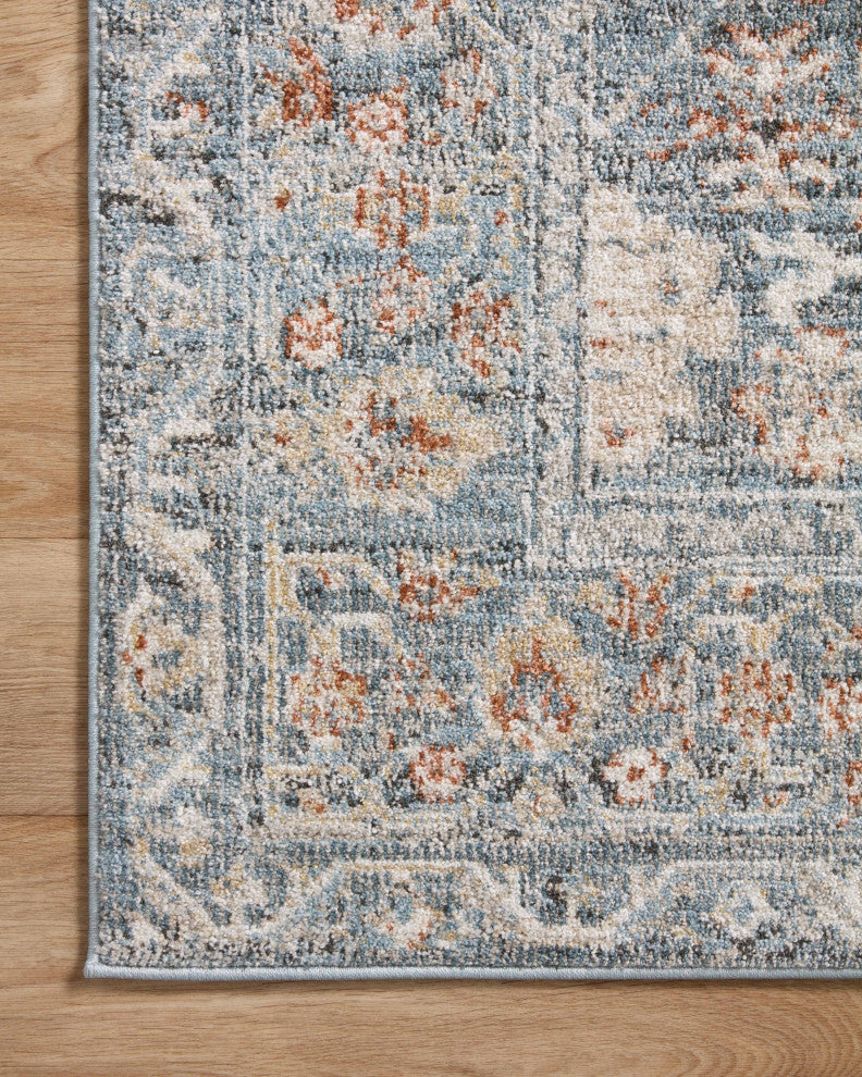 Loloi II Odette Sky / Rust 2'-7" x 16'-0" Runner Rug