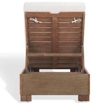 Safavieh Couture Indoor-Outdoor Blanquilla Chaise Lounge, Natural/Beige