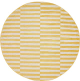 Unique Loom Yellow Striped Williamsburg 5' Round Rug