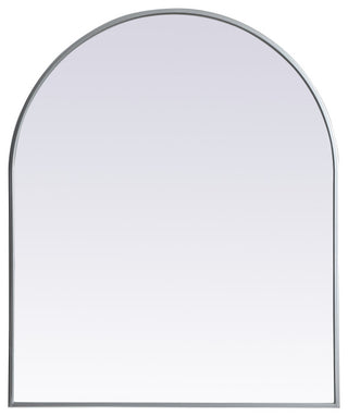 Elegant Decor Metal Frame Arch Mirror 30X36" in Silver