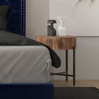 Contemporary Solid Wood Accent Table, Natural