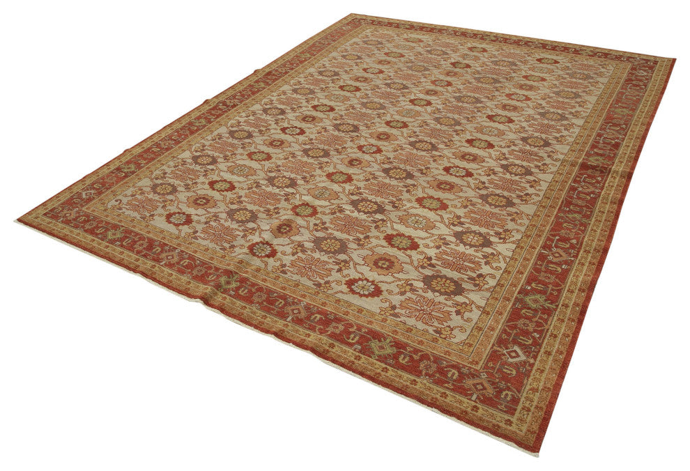 Rug N Carpet - Handwoven Oriental 8' 0" x 9' 10" Unique Oushak Area Rug