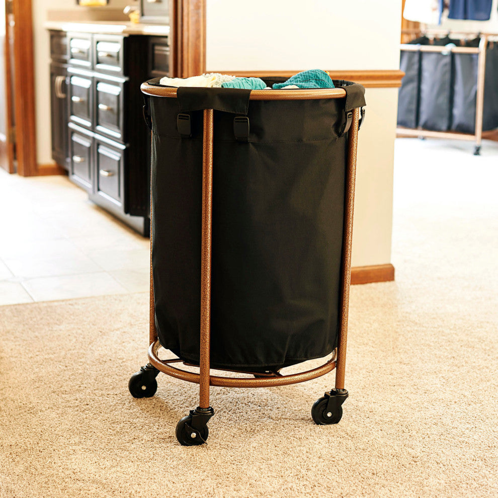 Round Laundry Basket With Wheels