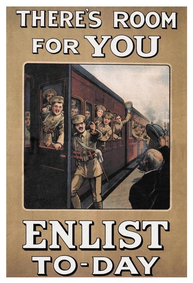 "WWI: There's Room for You: Enlist Today" Paper Print by W.A. Fry, 34"x50"