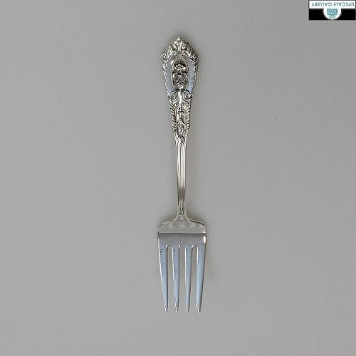 Wallace Sterling Silver Rose Point Salad Fork