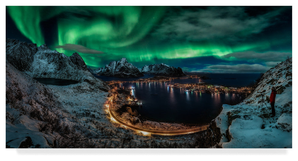 Javier De La 'Chasing The Northern Lights' Canvas Art, 32"x16"