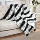 Elite Faux Fur Throw Blanket With Sherpa Backing, Citraka Black, 50" X 60"