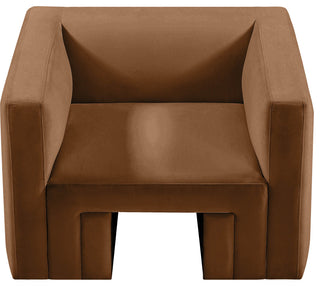 Henson Velvet Upholstered Chair, Saddle