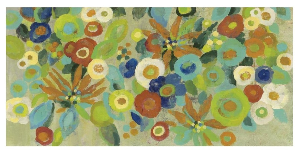 "Flower Market I Warm" Digital Paper Print by Silvia Vassileva, 26"x14"