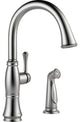 Delta Faucet 4297-DST Cassidy Single Handle Kitchen Faucet w/ Spray Chrome