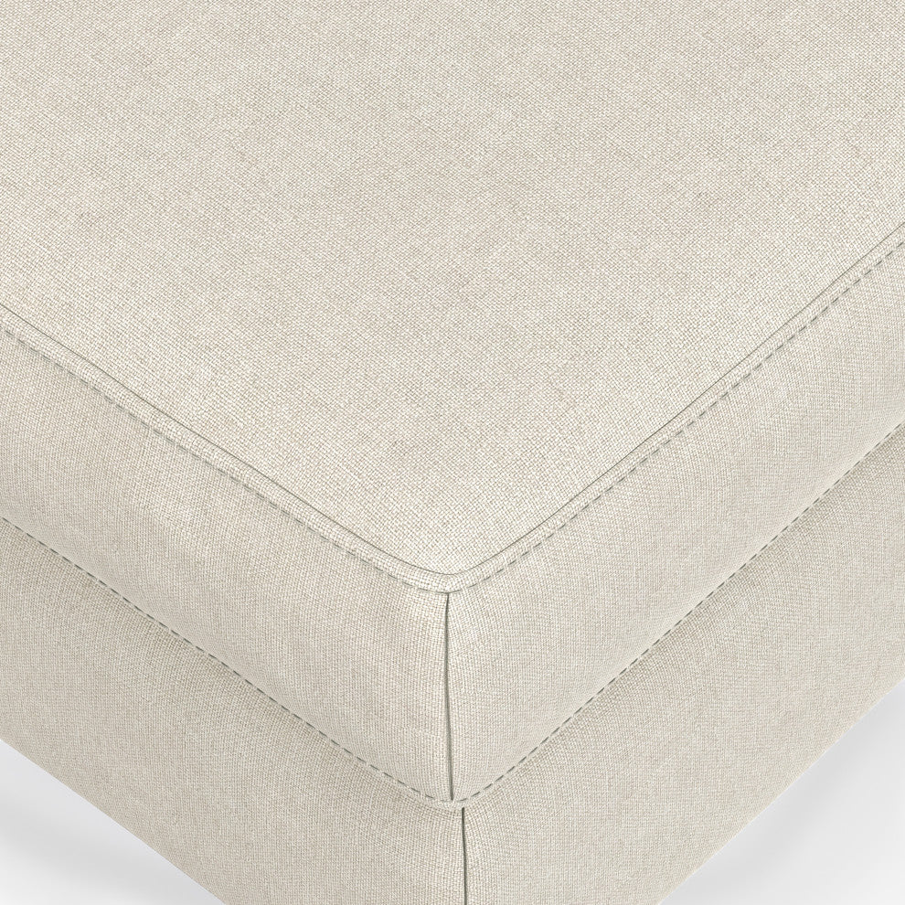 Ava 76-inch Sofa and Ottoman Set in Tightly Woven Performance Fabric