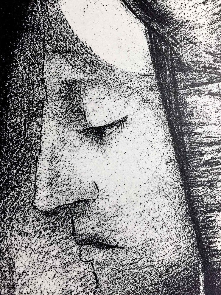 Odilon Redon Lithograph, Profil De Lumier, Framed