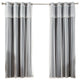 Tulle Sheer With Attached Valance and Solid Blackout Curtains, Navy, 84"