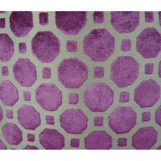 Plutus Velvet Geo Handmade Throw Pillow, (22" x 22")