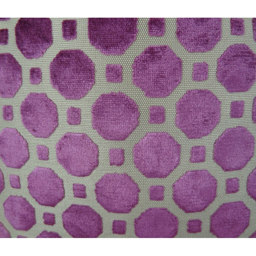 Plutus Velvet Geo Handmade Throw Pillow, (22" x 22")