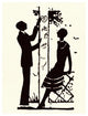 "Suitor Pulls a Heart From a Trellis" Paper Print by Maxfield Parrish, 32"x42"