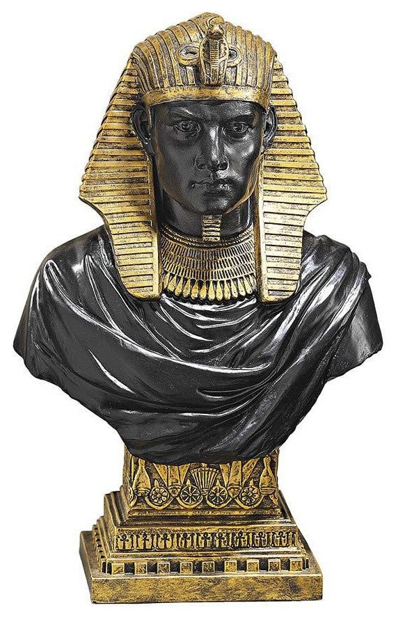 Ancient Egyptian Antique Gold King Rameses Sculpture Statue Bust