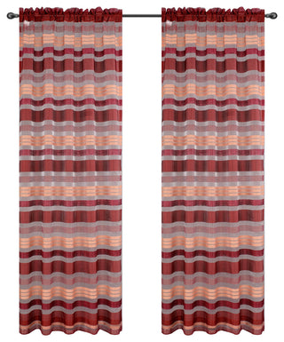 Becca Drapery Curtain Panels, Burgundy