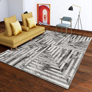 Faux Cowhide Patchwork Caught, the Crosshairs 6'x 9' Area Rug