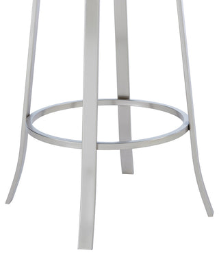 Cherie Contemporary 30" Bar Height Black Faux Leather Barstool