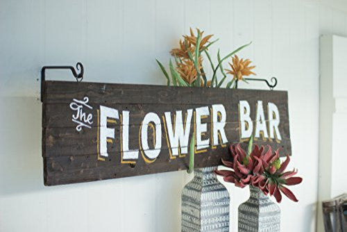 Wooden Flower Bar Sign