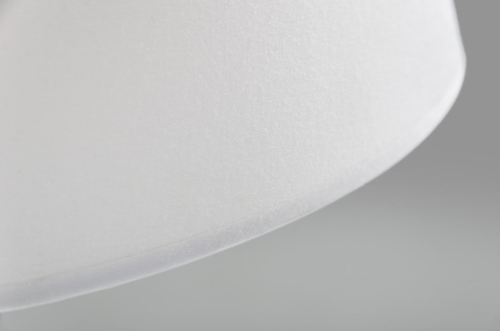 HomeRoots 28" White Fabric and Wood Table Lamp