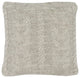 Chunky Braid Pillow, Stone and Natural Marled