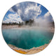 West Thumb Geyser Basin In Yellowstone, Landscape Round Wall Art, 11"