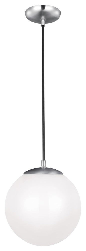 Generation Lighting Lighting 1-Light Pendant, Satin Aluminum