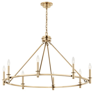 Carrick Chandelier, Black, Champagne Bronze, 8 Light