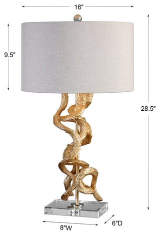 Uttermost Twisted Vines Table Lamp, Gold