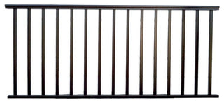 Contractor Deck Railing 8'x36" Aluminum Residential Railing, H Black