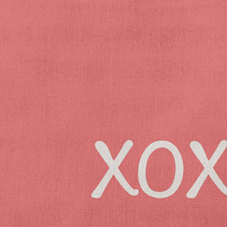 XOXO Valentines Decorative Throw Pillow, Coral, 26"x26"
