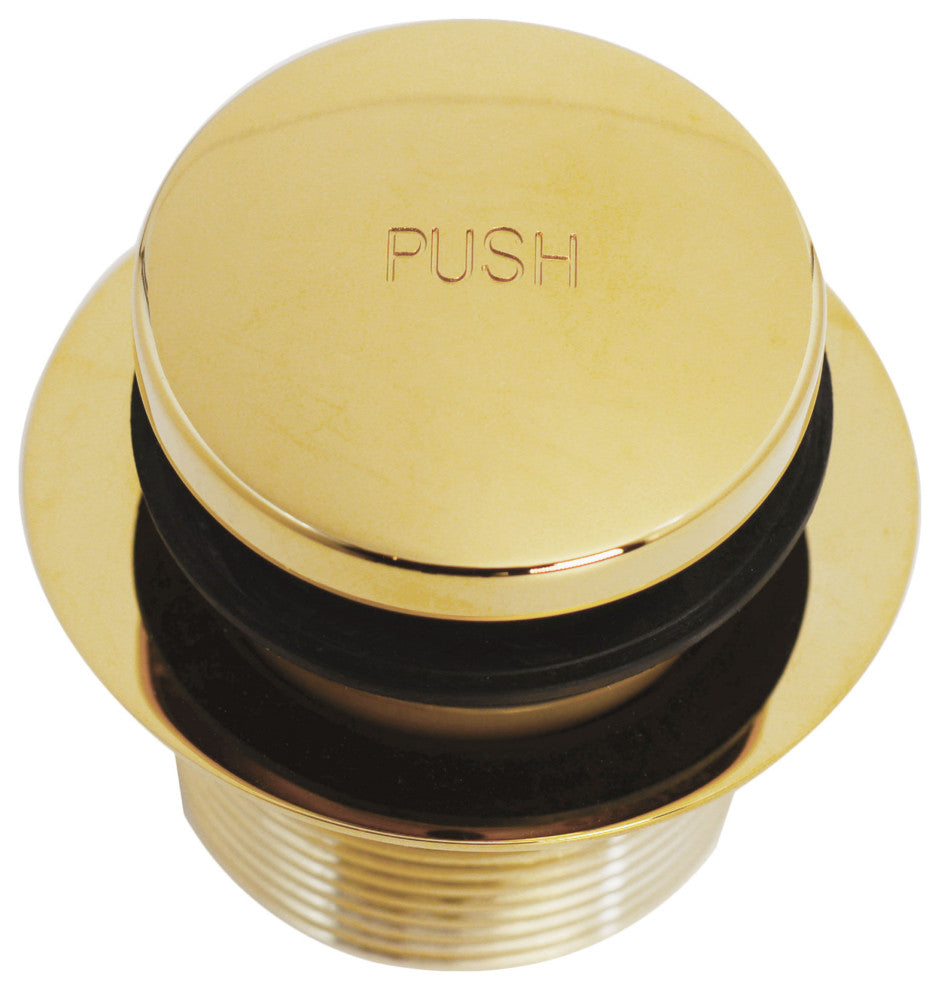Above Floor Tip-Toe Trim and 2-Hole Overflow Cover, Polished Brass