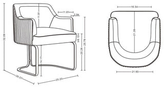 Manhattan Comfort Raya Dining Armchair