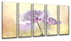 Ready2HangArt 'Pink Astrantia' 5-Piece Canvas Wall Decor Set