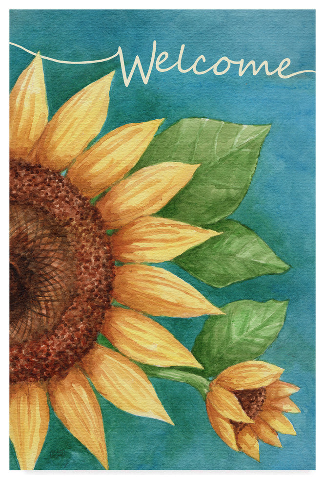 Melinda Hipsher ''Welcome Sunflower'' Canvas Art, 24"x16"