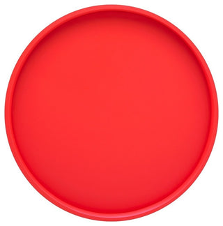 Red 14" Round Serving Tray