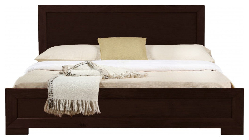 Espresso Wood Twin Platform Bed