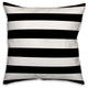 Black and White Stripes 16"x16" Outdoor Throw Pillow