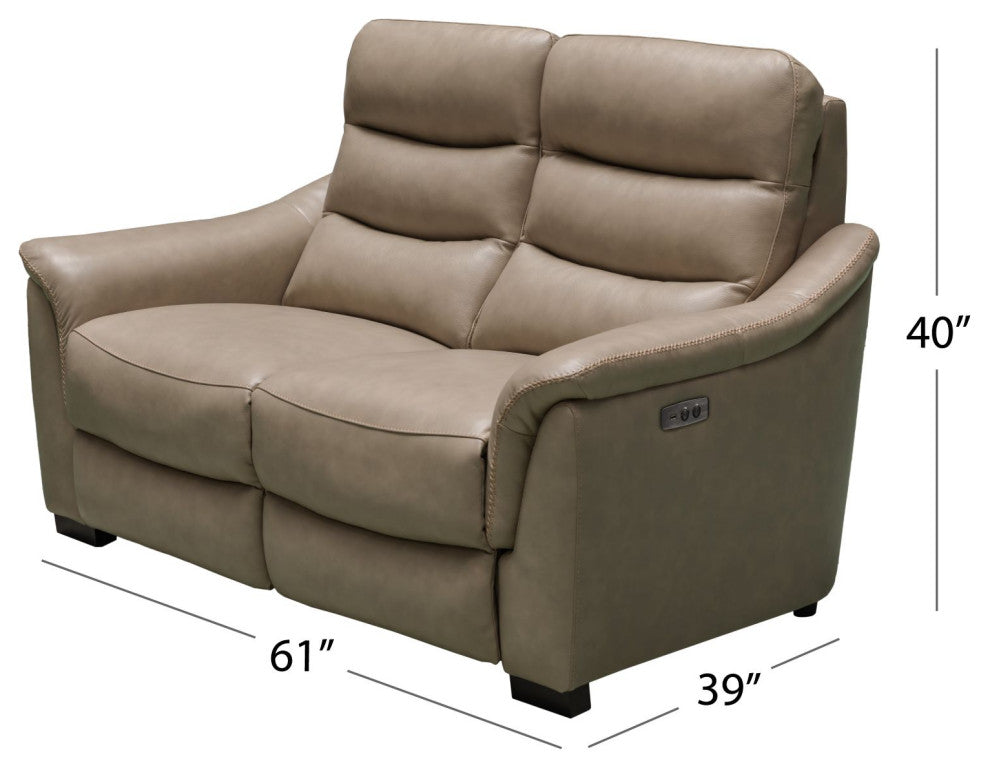 Seymour Top Grain Leather Power Reclining Loveseat