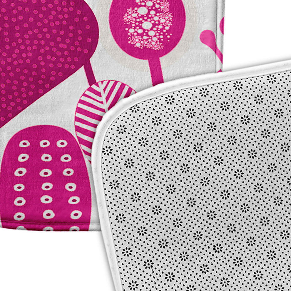 24" x 17" Flower Forest Bathmat, Orchid