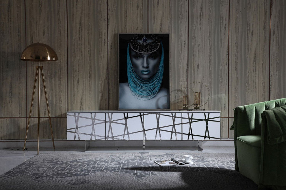 Modrest Kilson Modern White TV Stand